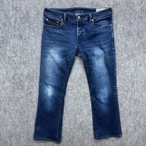 Diesel Zatiny regular bootcut men's size 32 32x30 (hemmed) buttonfly distressed